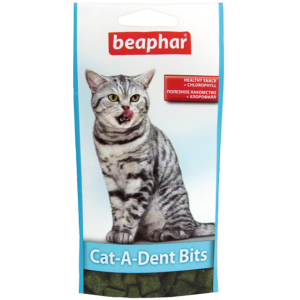 Cat-A-Dent Bits Лакомство Подушечки для чистки зубов у кошек 35г