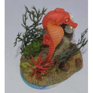 Грот "Морской конёк красный" 8,5х5х10,5см