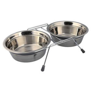 Набор мисок (2шт.) "TRIXIE" "Eat-on-Feet" с держателем, 0.25л/диам.11см