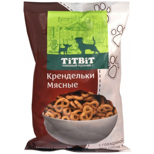 TitBit Крендельки мясные с говядиной печенье для собак 500г