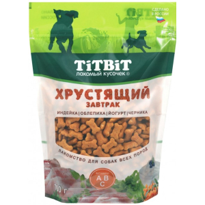 TitBit Хрустящий завтрак с индейкой для собак всех пород 700г