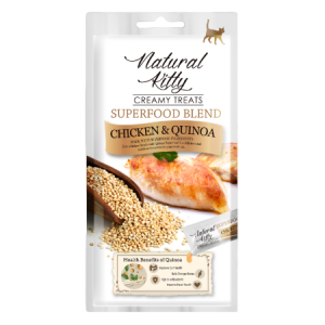 Лакомство Pettric Natural Kitty крем-суп для кошек (курица, киноа) (4*12г)