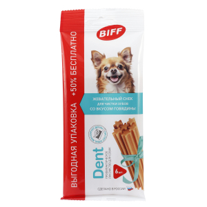 Жевательный снек Dent со вкусом говядины для мелких собак (упак.6шт)