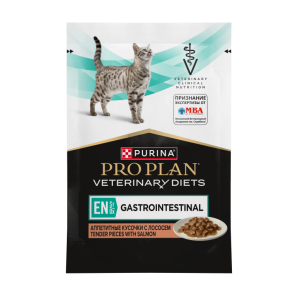 Pro Plan Veterinary Diets EN ST/OX Gastrointestinal влажный корм для кошек при нарушении пищеварения (лосось) 85гр