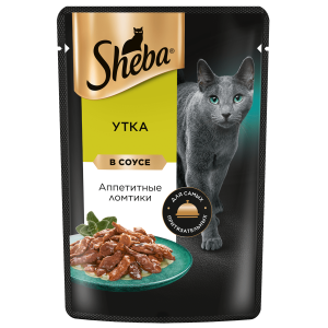 Sheba Корм консервированный полнорационный для кошек (утка в соусе), 0,075кг