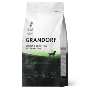 Распродажа Grandorf  VET DOG RENAL сухой корм для собак диетический, при хронической почечной недостаточности на основе бескостной индейки 1кг срок до 07.11.2026