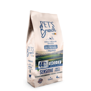 Pet's Brunch ADULT MEDIUM BREEDS сухой корм для собак средних пород с индейкой 4кг