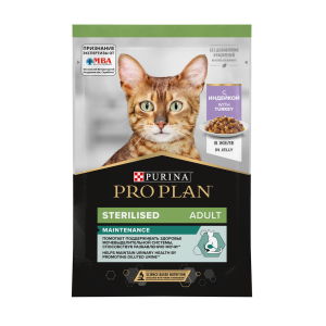 Purina Pro Plan Корм консервированный для стерилизованных кошек (индейка в желе), 85г