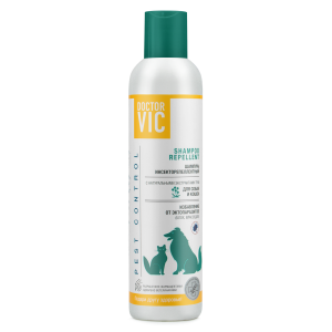 Doctor VIC шампунь инсекторепеллентный с натуральными экстрактами трав для собак и кошек, 250 мл