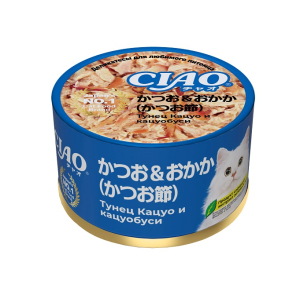 INABA ЧАО консерва для кошек тунец Кацуо c кацуобуси 85гр