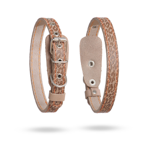 Humpo Ошейник кожаный для собак, кольцо посредине с язычком (ширина 3см, обхват 50-65см)