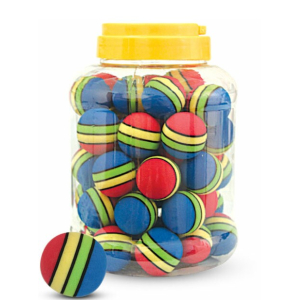 Игрушка для кошек "Мячик полосатый", синий, 1 шт