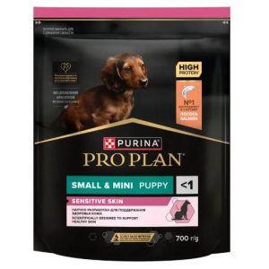 Pro Plan Puppy Small & Mini Sensitive Skin сухой корм для щенков мелких пород (лосось) 700гр