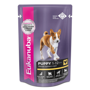 Eukanuba влажный корм для щенков, соус (курица) 85гр