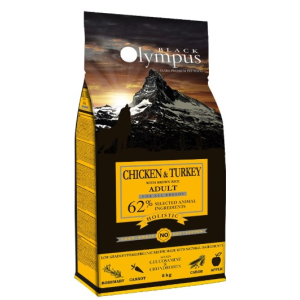 Black Olympus Adult All Breeds Низкозерновой корм для взрослых собак всех пород (Курица, индейка), 2кг
