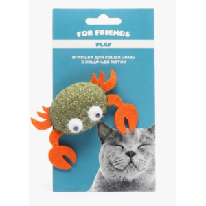 Игрушка для кошек For Friends «Рак» с кошачьей мятой
