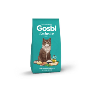 Gosbi Exclusive Sterilized Cat сухой корм для кошек курица, лосось, 6 кг