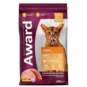 Award Cat Urinary для профилактики мочекаменной болезни у взрослых кошек (Курица)