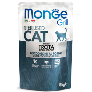 Monge Cat Grill для стерилизованных кошек, с форелью, 85гр