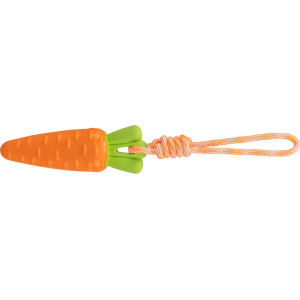 Игрушка "TRIXIE" для собак, в виде моркови на верёвке, со звуком, 20 cм/39 cм