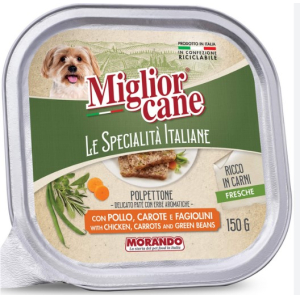 Miglior gatto Le Specialità Italiane  для кошек паштет с курицей, морковью и фасолью,100гр