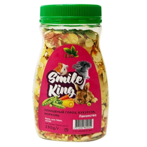 Smile King Лакомство для грызунов - плющеный горох, кукуруза, морковь 230г