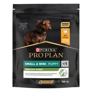 Pro Plan Puppy Корм сухой для щенков мелких и карликовых пород (курица, рис), 700г