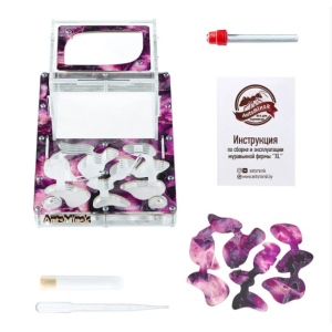 Формикарий XXL сборная муравьиная ферма со встроенной ареной 135х205х21 фиолетовый