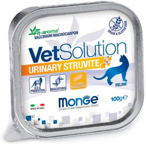 Monge VetSolution Cat Urinary Struvite  для кошек при заболеваниях мочеполовой системы и струвитном течении МКБ,100гр