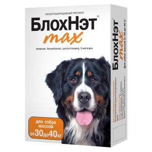 БлохНэт max от клещей, блох, вшей, власоедов и комаров, для собак массой от 30 до 40 кг (4 мл) монодоза