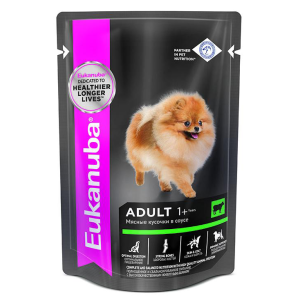 Eukanuba Корм консервированный для взрослых собак (говядина в соусе), 100г