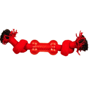 Triol Игрушка для собак "Веревка-канат, 2 узла и кость", 240мм