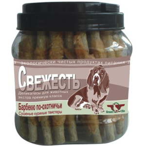 GreenQZin "Свежесть" Лакомство для собак (утиное мясо на дробленой коже), 750г