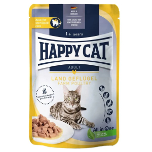 Happy Cat Beutel Culinary L-Geflugel влажный корм для котов мясные кусочки в соусе птица, 85 гр