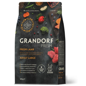 Grandorf Fresh Adult Cat Large Breed Беззерновой сухой корм для крупных пород кошек (ягнёнок, батат) 400гр