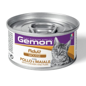 Gemon Cat Mousse ADULT chicken/pork  для кошек мусс с курицей и свининой , 85г