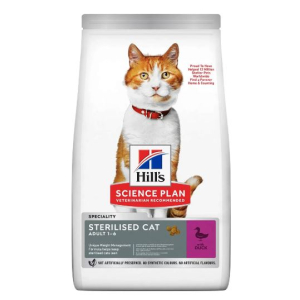 Hill's Science Plan сухой корм для взрослых стерилизованных кошек (утка), 3 кг