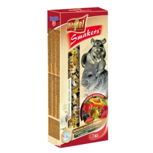 Vitapol Smakers с сухофруктами и орехами для шиншилл, 90 г Зерновое лакомство для грызунов.