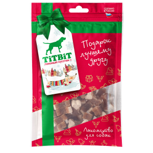 Косточки мясные для собак индейка/творог.(Новогодняя коллекция) 90г