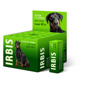 ИРБИС капли на холку для борьбы с блохами, вшами, клещами у собак свыше 40 кг, 1пипетка/5мл