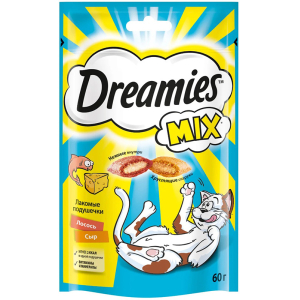 Dreamies Лакомые подушечки для кошек (лосось, сыр), 60г