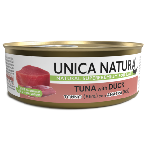 Корм Unica Natura д/кошек тунец с уткой 70г