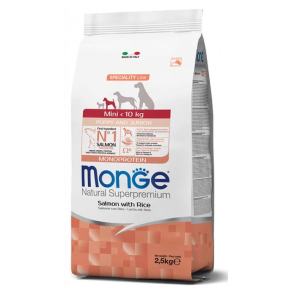 Monge Dog Speciality Line Monoprotein сух. корм 7,5кг д/щенков мелких пород, из лосося с рисом