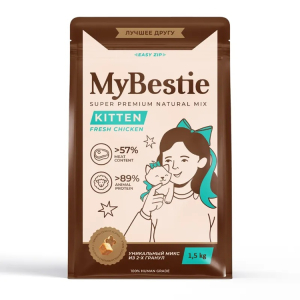 MyBestie Kitten сухой корм для котят и беременных кошек (курица) 1,5кг