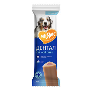 Лакомство Мнямс DENTAL для собак "Зубной снек" (лосось) 85гр
