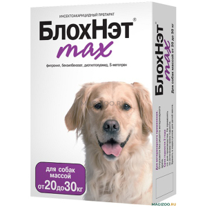 БлохНэт max от клещей, блох, вшей, власоедов и комаров, для собак массой от 20 до 30 кг (3 мл) монодоза