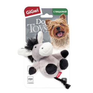 Gigwi Игрушка для собак Ослик с пищалкой 10см, серия PLUSH FRIENDZ
