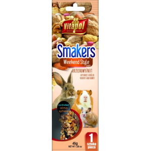 Vitapol Smakers Орехи для грызунов и кроликов, 45 г Лакомство в виде палочки.