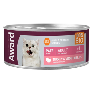Award Cat Паштет для взрослых кошек (Индейка с овощами)