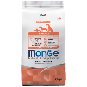 Monge Dog Speciality сухой корм для щенков всех пород лосось/рис 2,5 кг